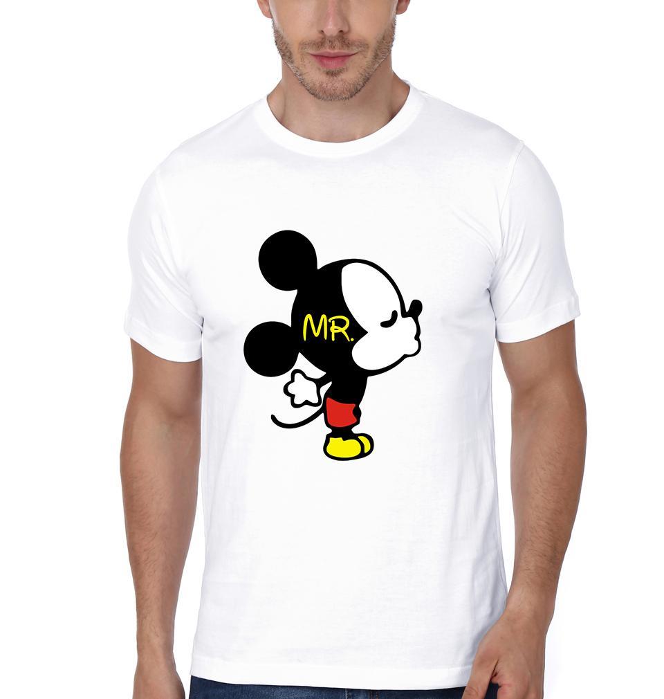 Mr. Mickey Mrs. Minnie Couple Half Sleeves T-Shirts -FunkyTees