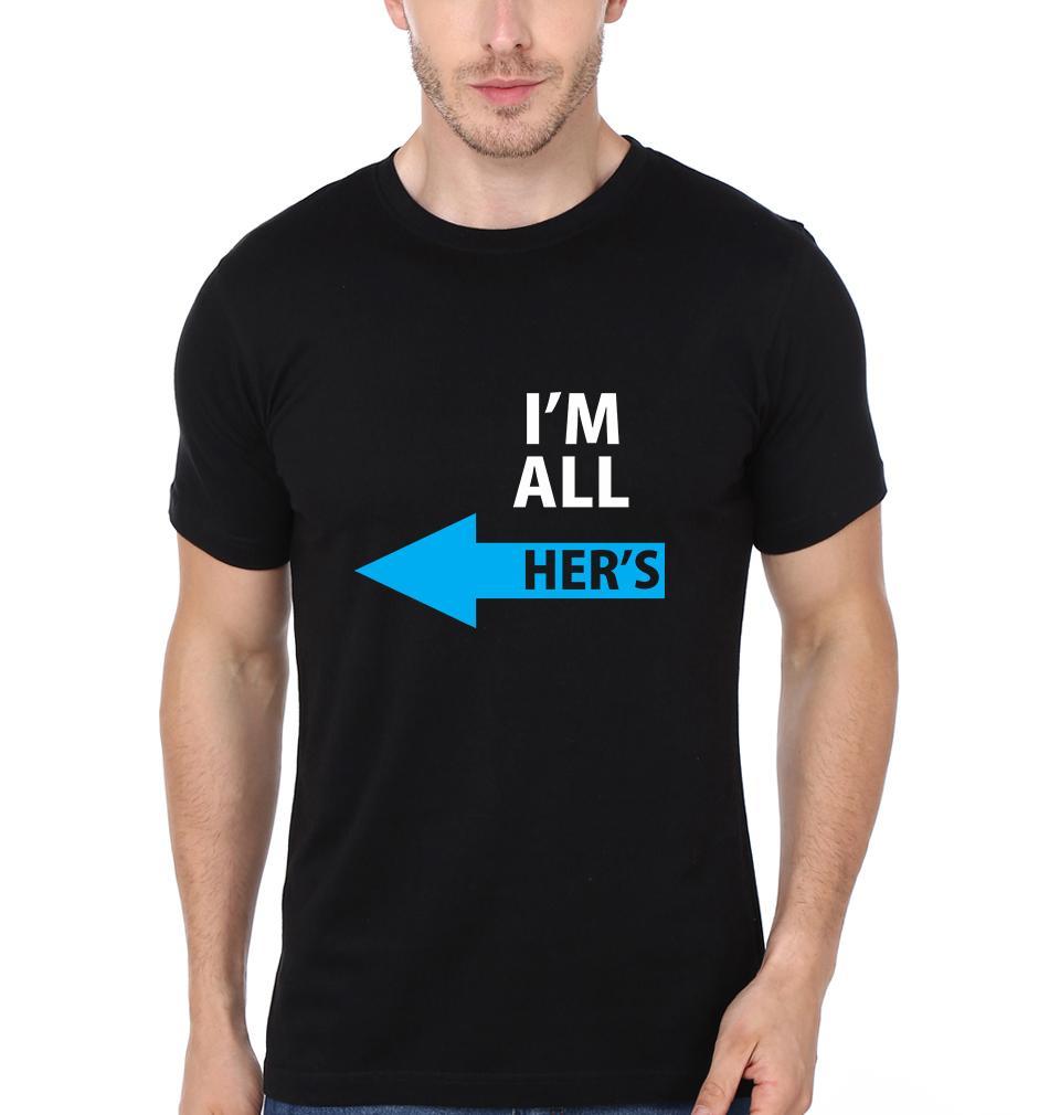 I'M ALL His Her Couple Half Sleeves T-Shirts -FunkyTees