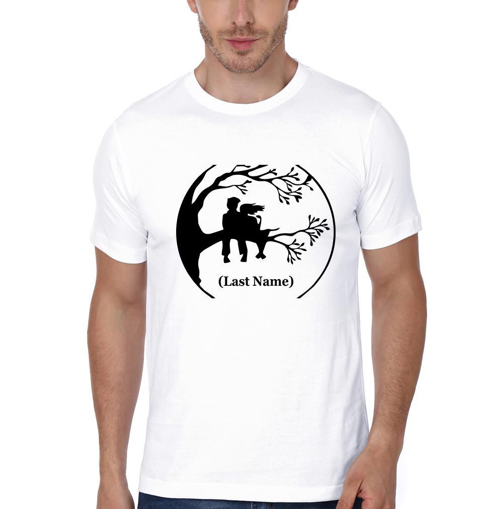 Last name Couple Half Sleeves T-Shirts -FunkyTees