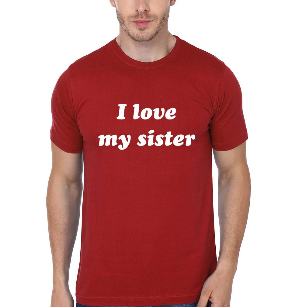 I Love My Sister - Brother For Sale Brother-Sister Half Sleeves T-Shirts -FunkyTees