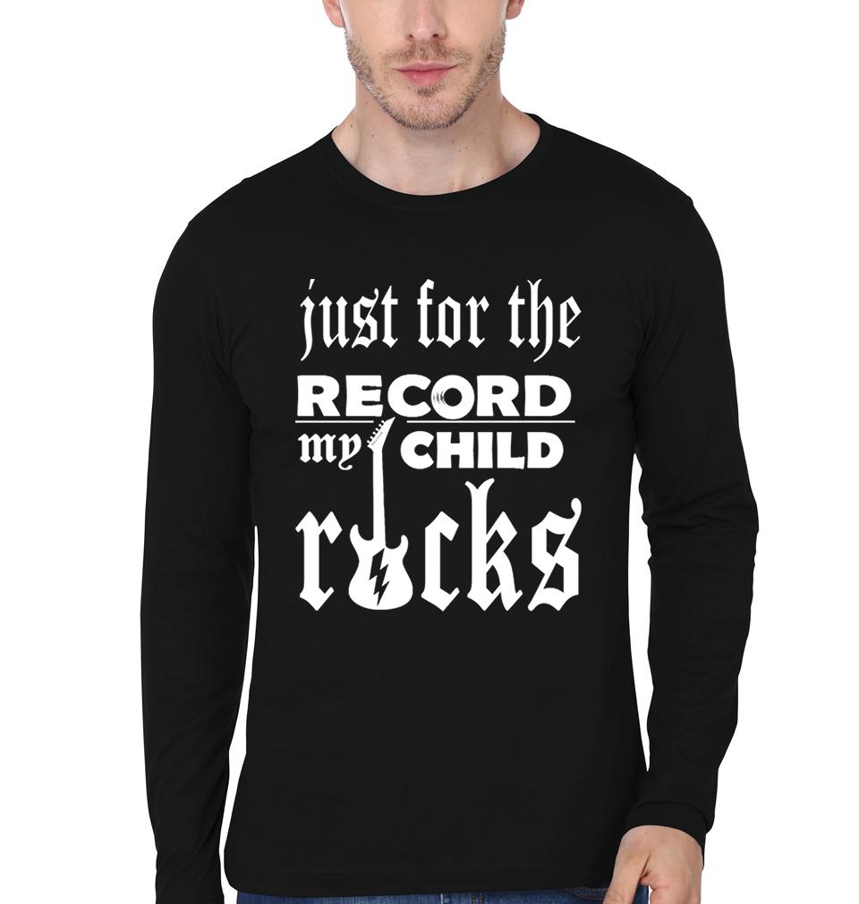Dad Child Rocks Father and Daughter Matching Full Sleeves T-Shirt- FunkyTeesClub
