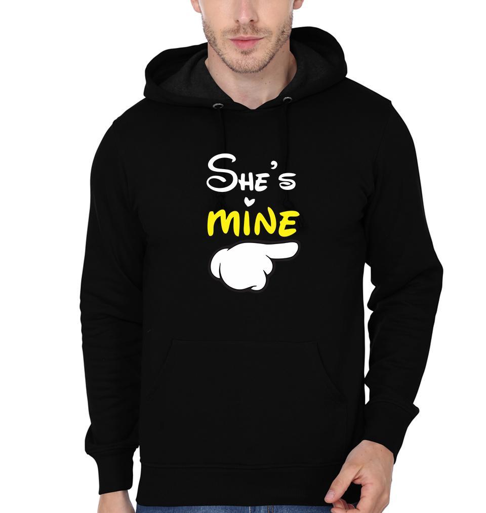 He is Mine She is Mine Couple Hoodie-FunkyTees