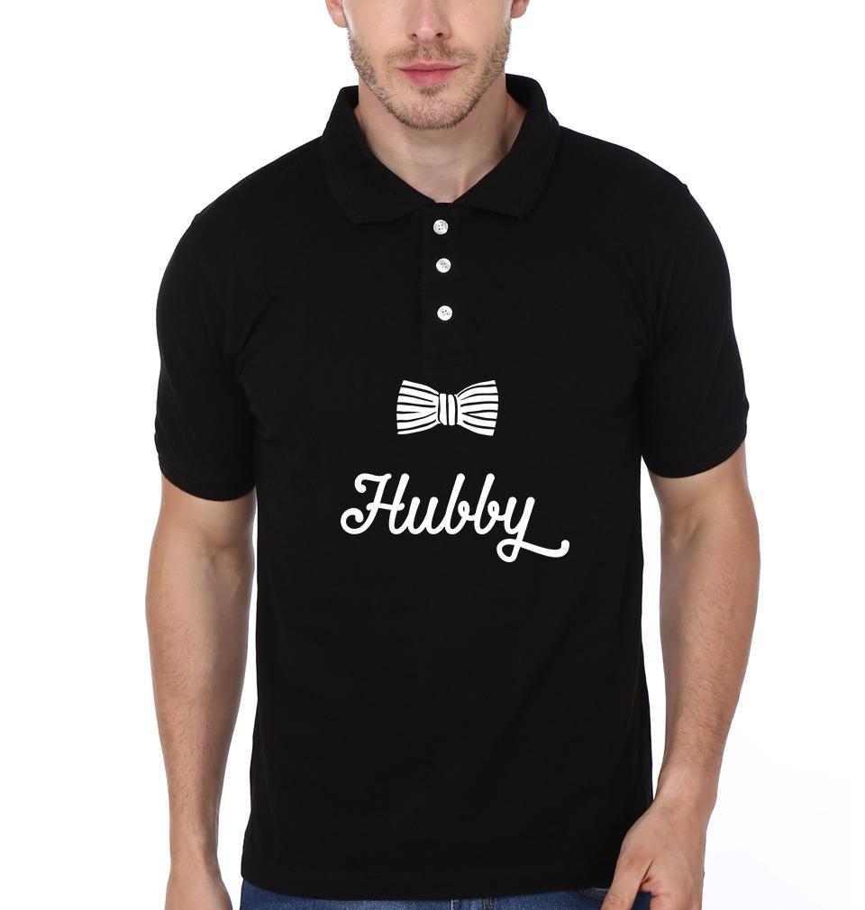 Hubby Wifey Couple Polo Half Sleeves T-Shirts -FunkyTees