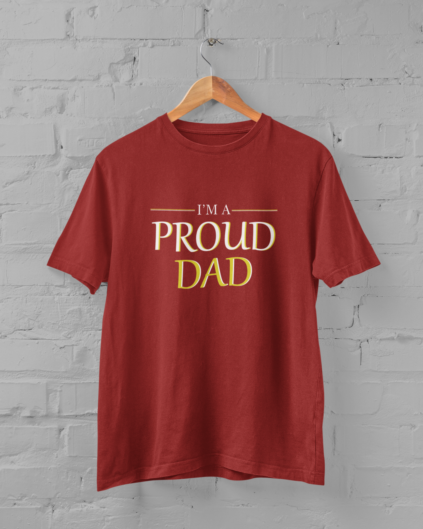Proud Dad Father and Daughter Red Matching T-Shirt- FunkyTeesClub
