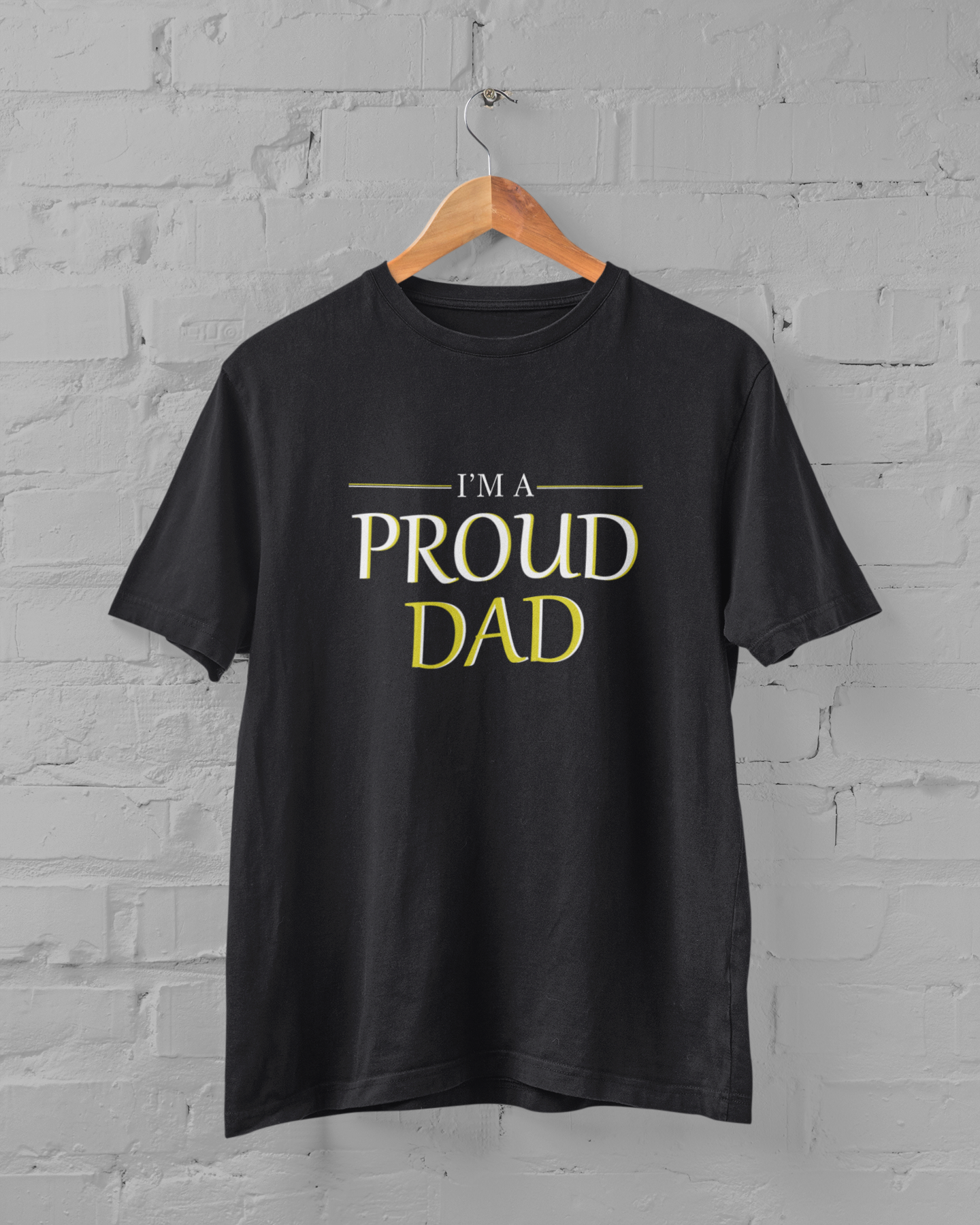 Proud Dad Father and Daughter Black Matching T-Shirt- FunkyTeesClub