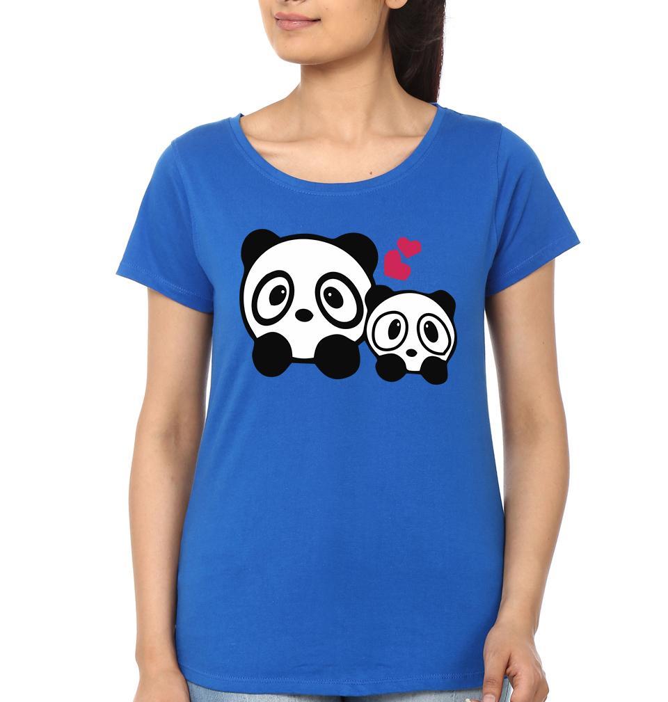 Panda Couple Half Sleeves T-Shirts -FunkyTees