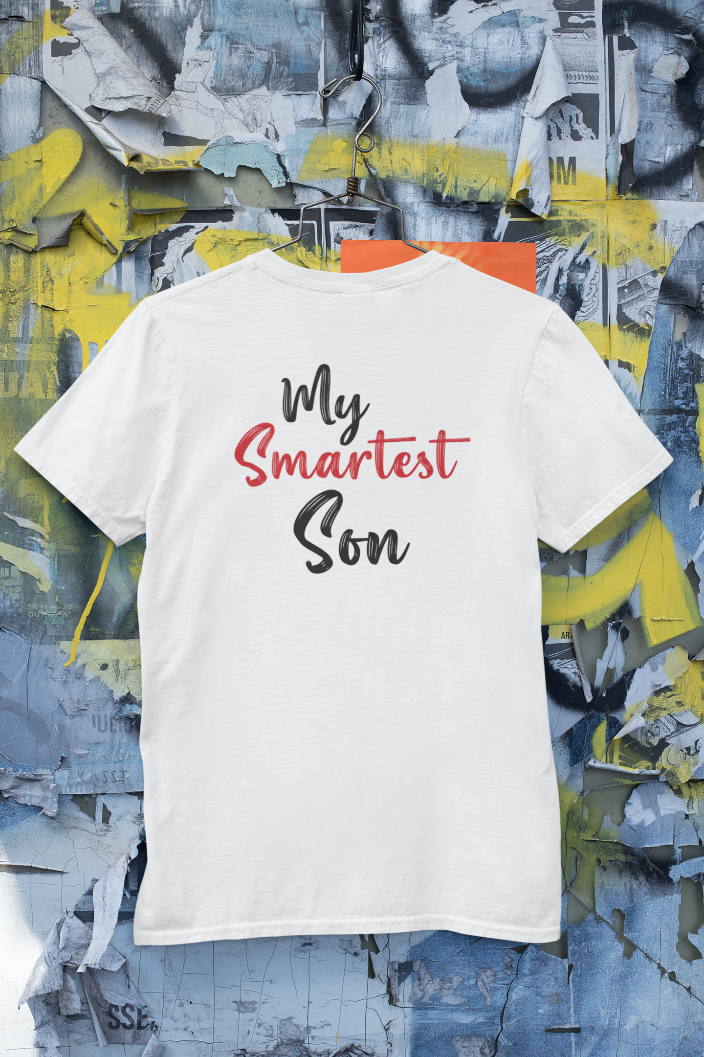 My Smartest Son Father and Son White Matching T-Shirt- FunkyTeesClub