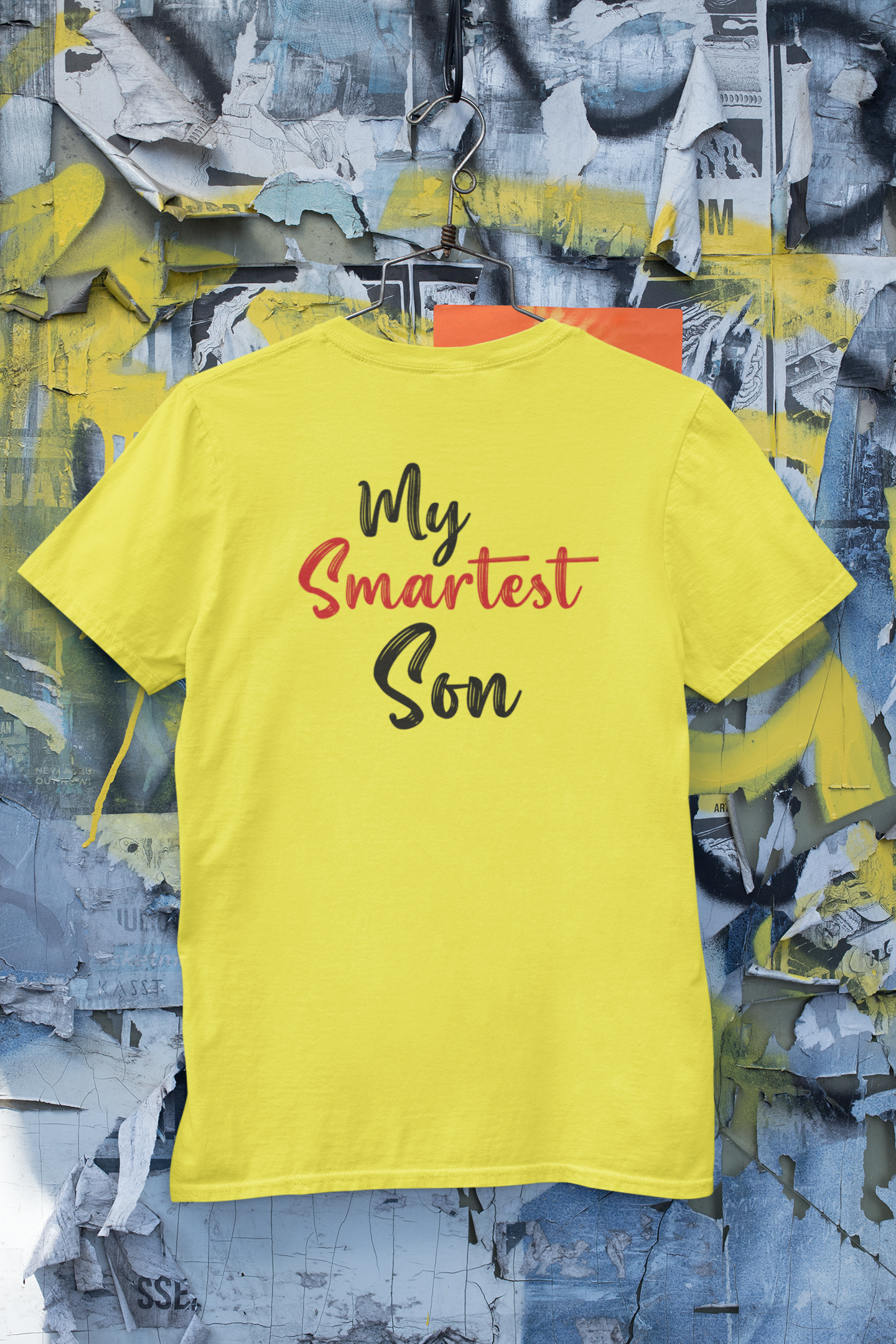 My Smartest Son Father and Son Yellow Matching T-Shirt- FunkyTeesClub