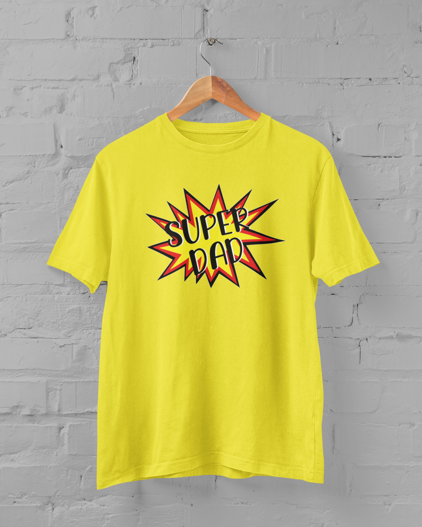 Super Dad Father and Son Yellow Matching T-Shirt- FunkyTeesClub