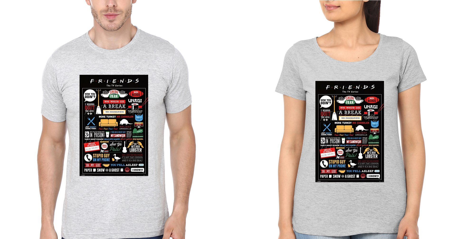 Friends BFF Half Sleeves T-Shirts-FunkyTees