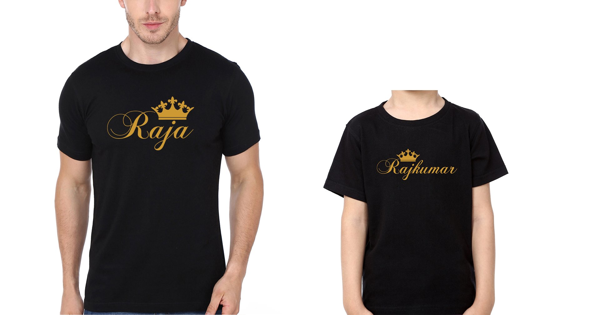Raja And Rajkumar Father and Son Matching T-Shirt- FunkyTeesClub
