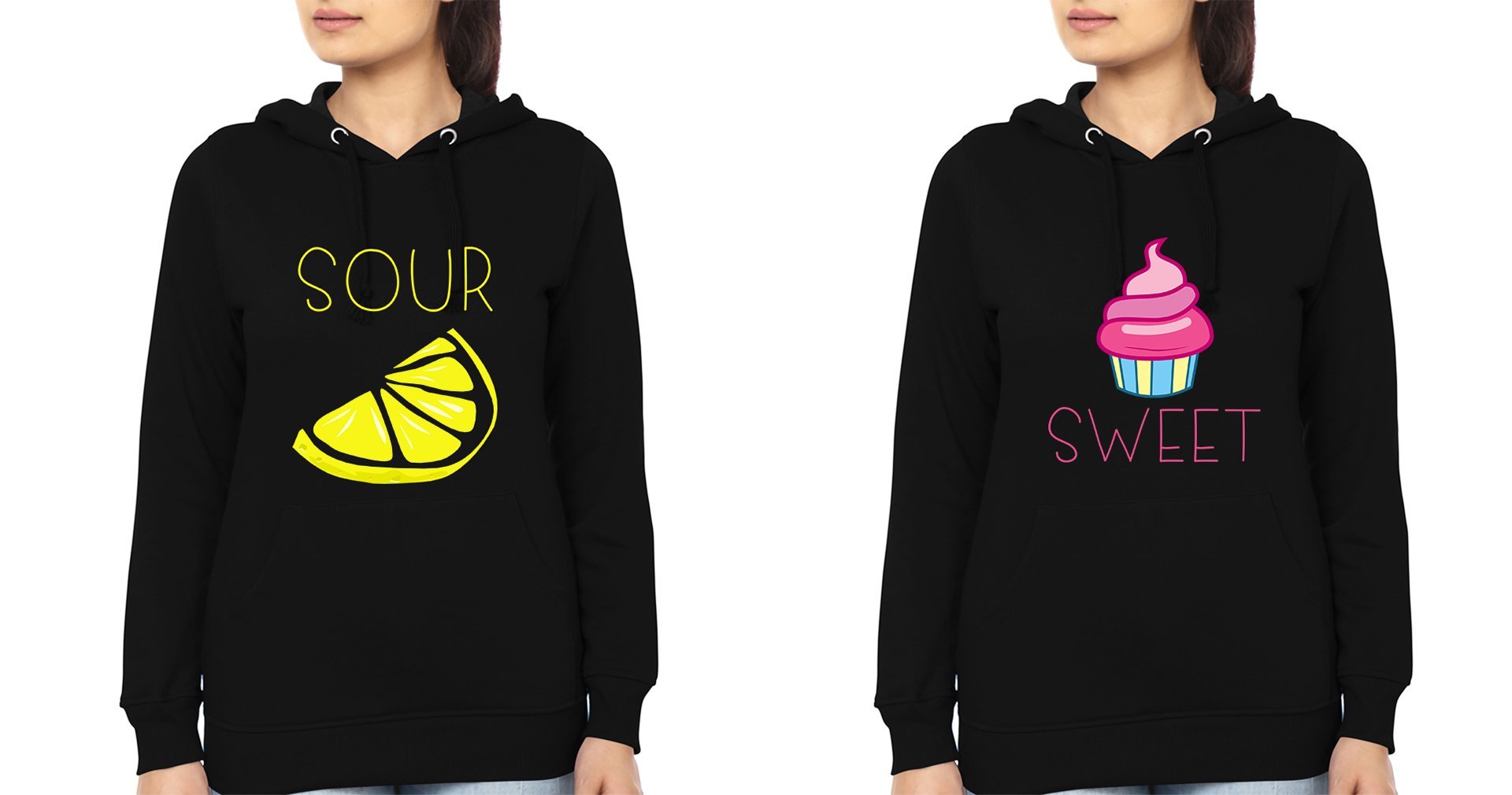 Sweet Sour BFF Hoodies-FunkyTees