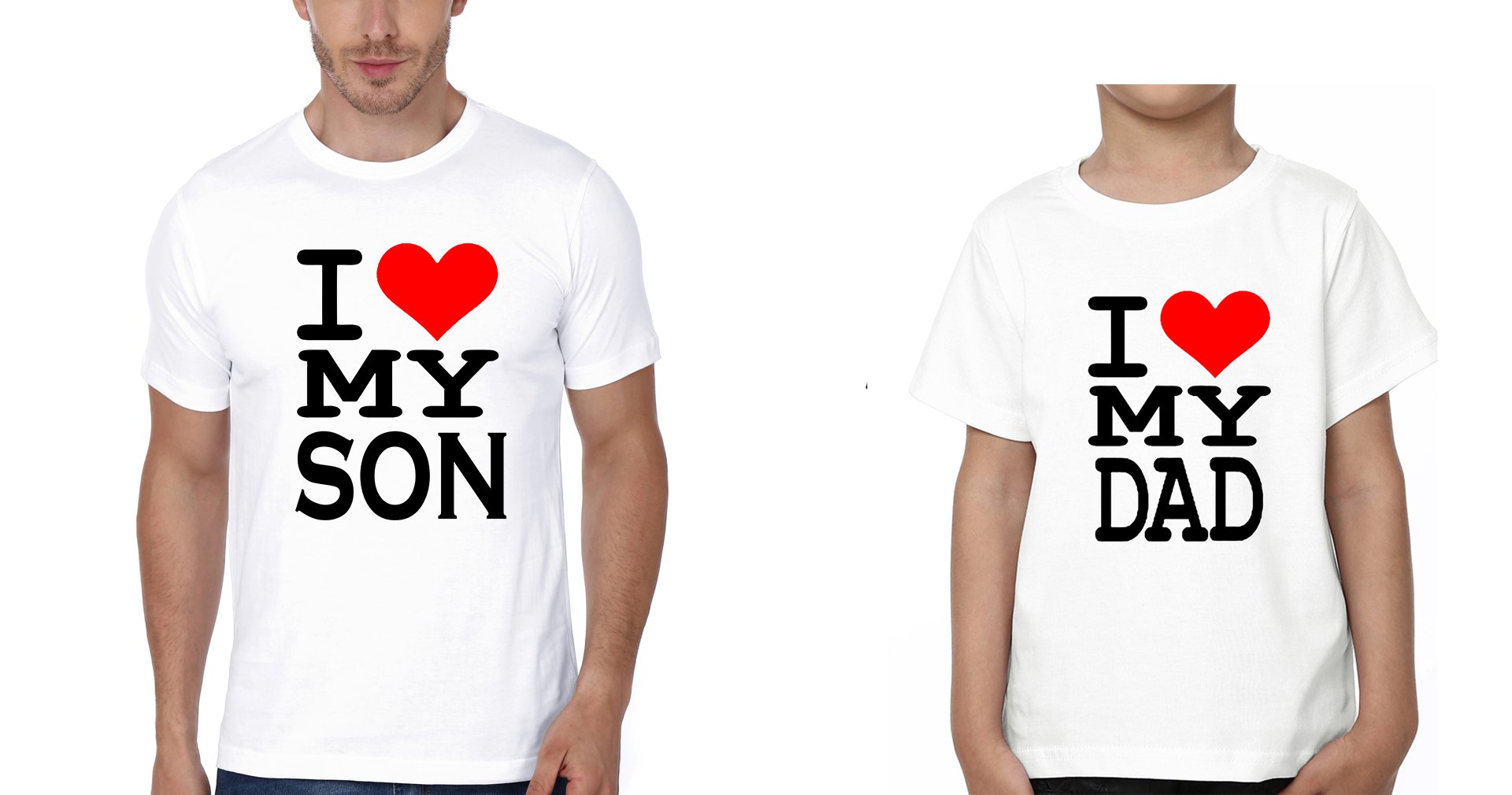 I Love My Dad I Love My Son Father and Son Matching T-Shirt- FunkyTeesClub
