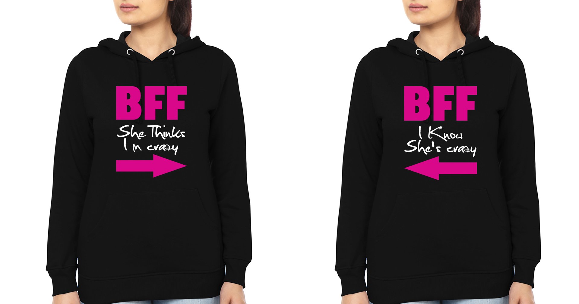 Crazy BFF Hoodies-FunkyTees