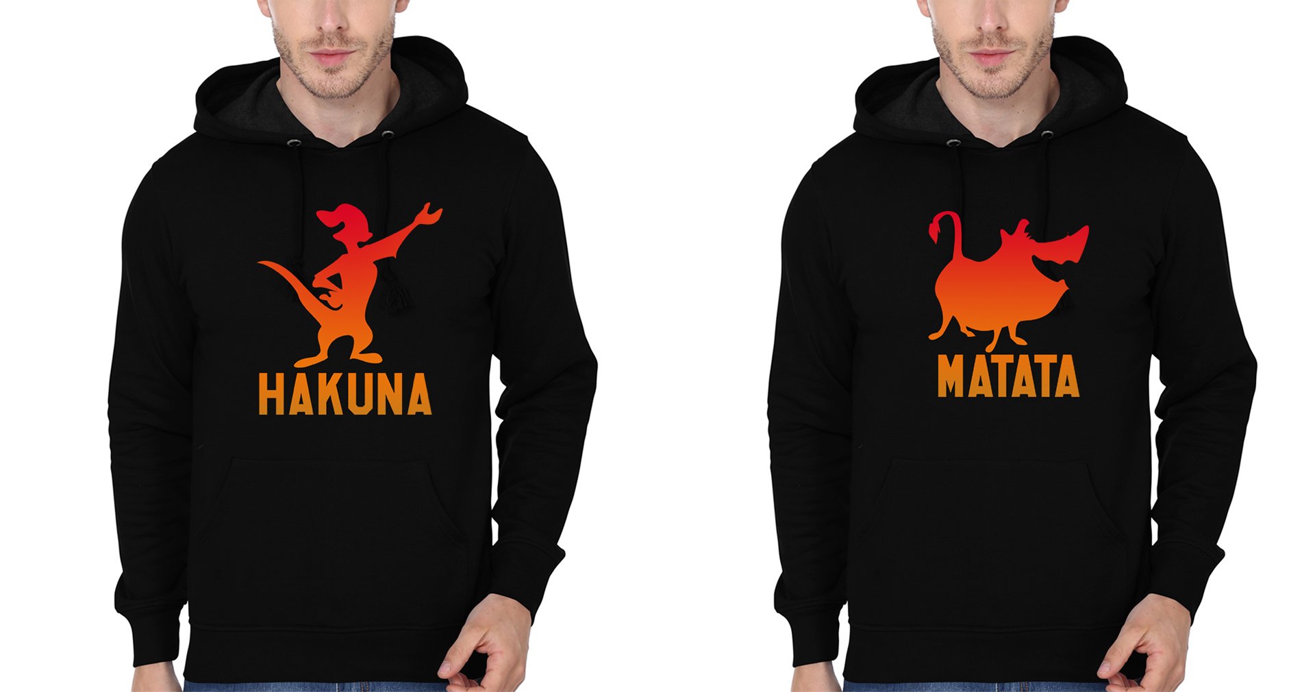 Hakuna Matata BFF Hoodies-FunkyTees