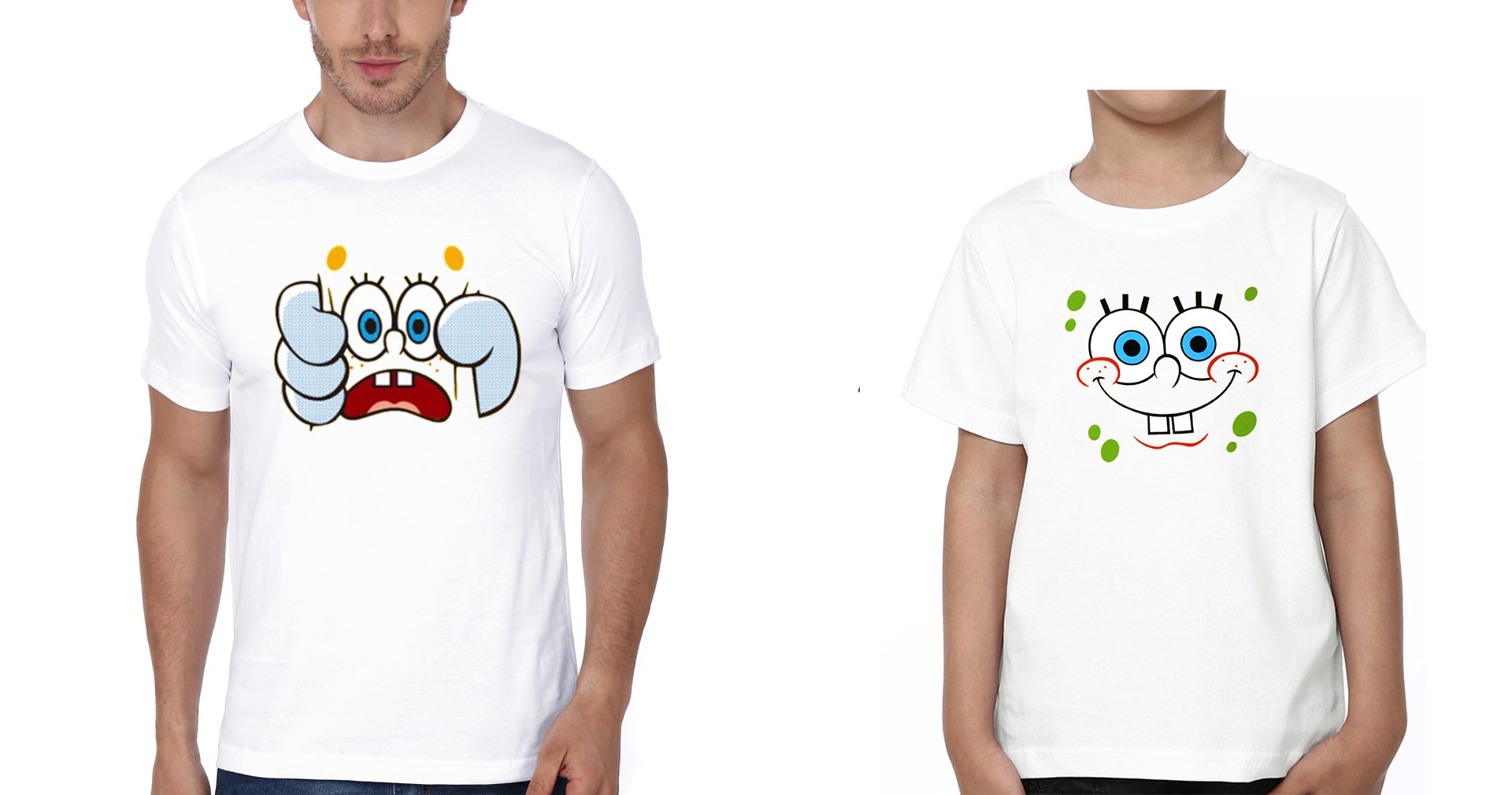 Spongbe Father and Son Matching T-Shirt- FunkyTeesClub