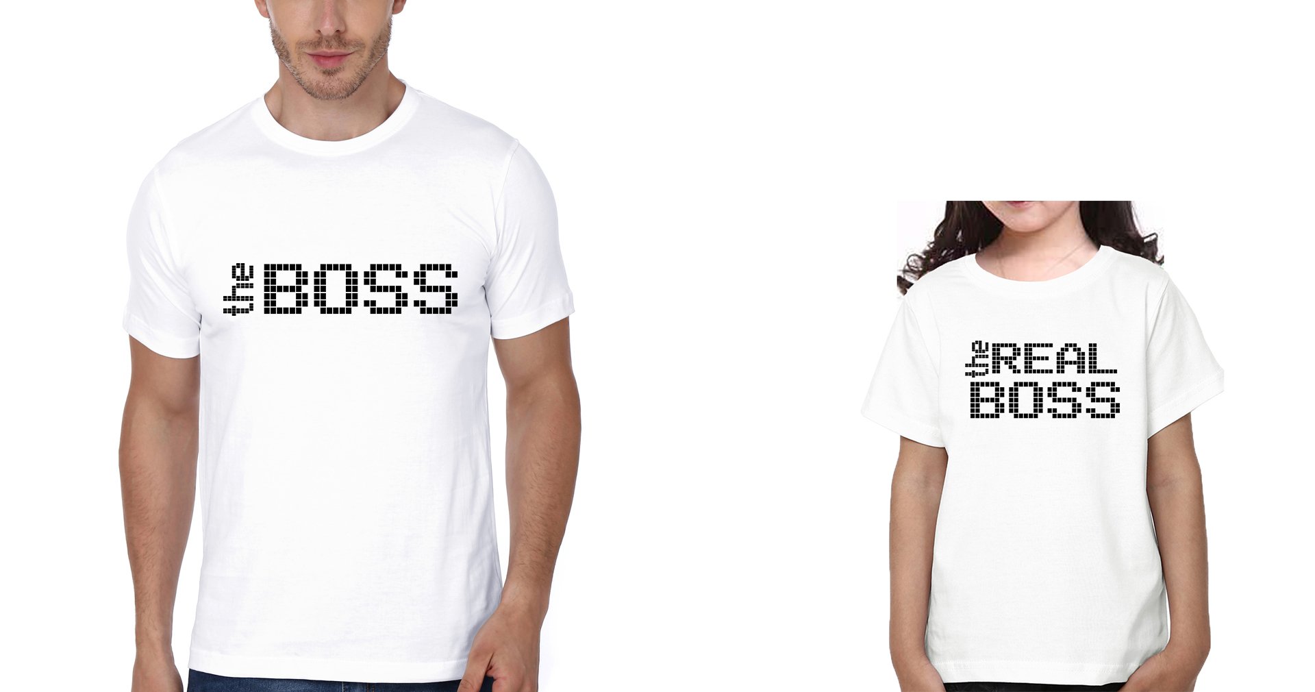 The Boss & The Real Boss Father and Daughter Matching T-Shirt- FunkyTeesClub