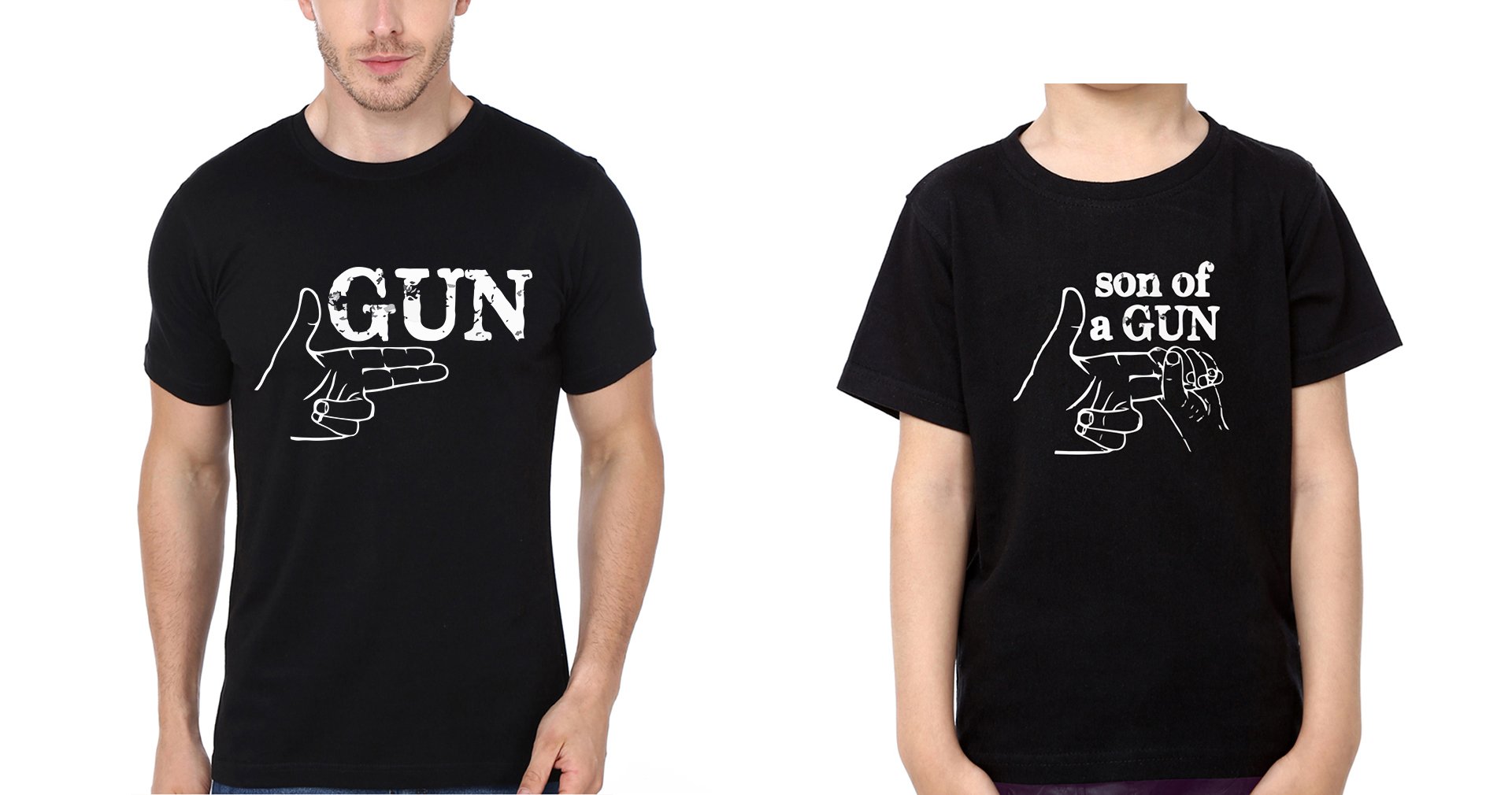 Gun son OF Gun Father and Son Matching T-Shirt- FunkyTeesClub