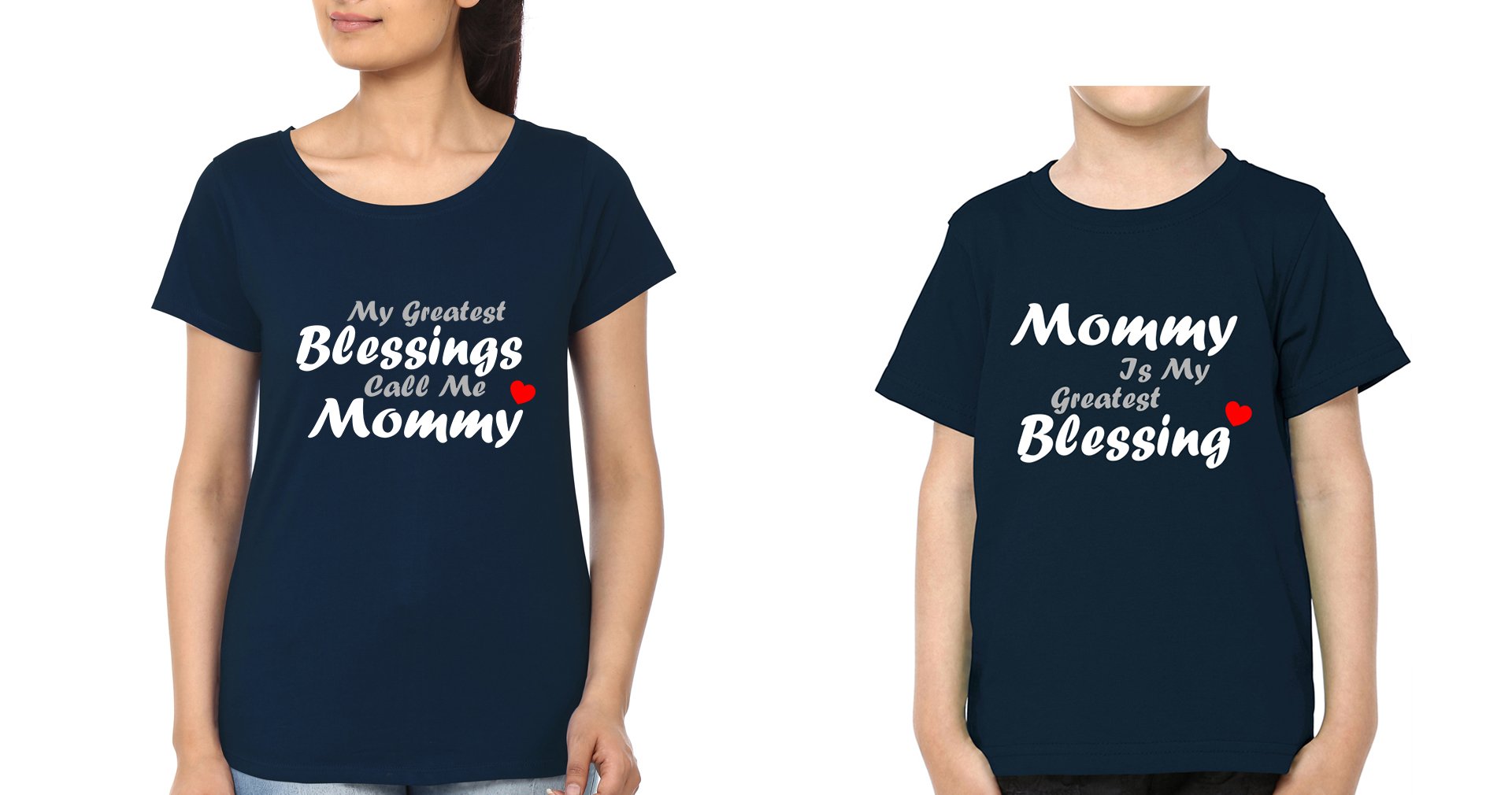 My Greatest Blessings Call Me Mommy Mother and Son Matching T-Shirt- FunkyTeesClub