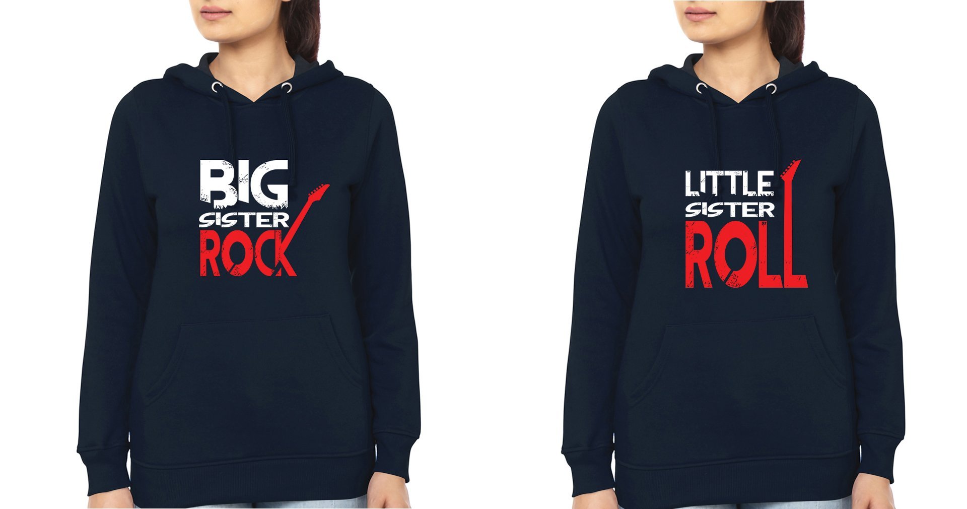 Rock n Roll Sister Sister Hoodies-FunkyTees