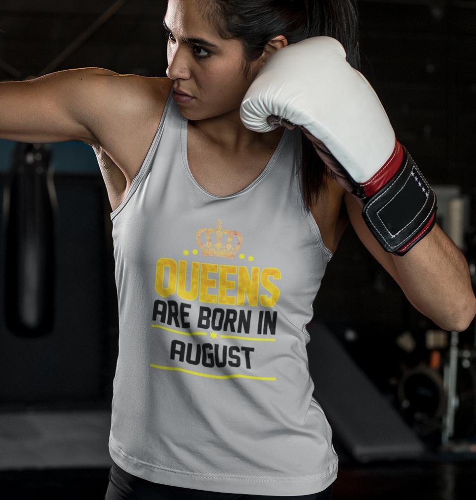 Queens Are Born In August Women Tank Top-FunkyTeesClub