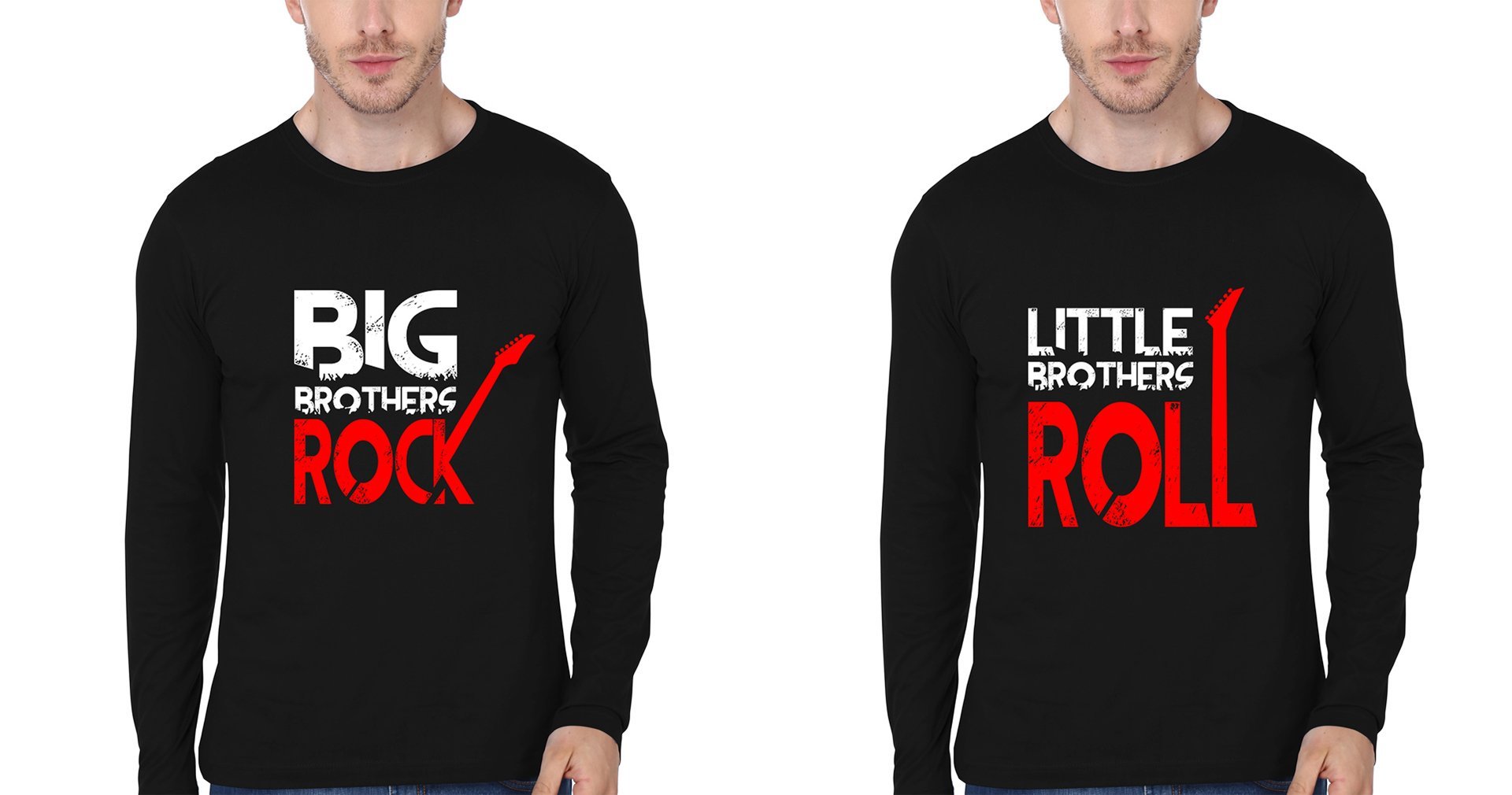 Rock n Roll Brother-Brother Full Sleeves T-Shirts -FunkyTees