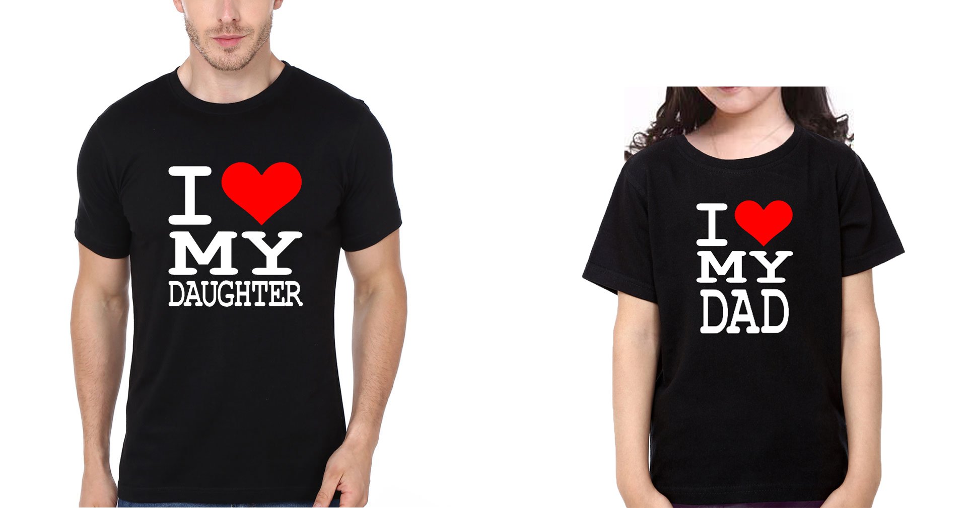 I Love My Dad I Love My Daughter Father and Daughter Matching T-Shirt- FunkyTeesClub