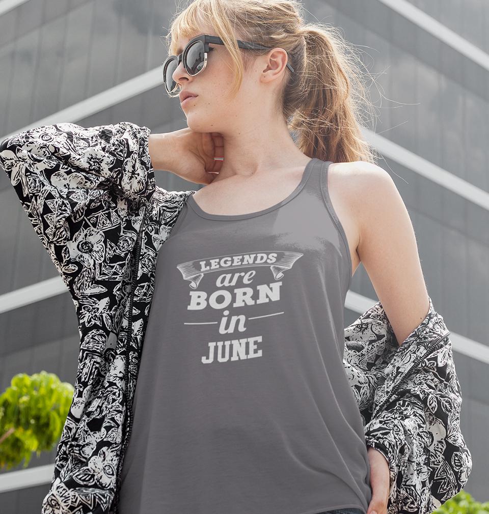 Legends are Born in June Women Tank Top-FunkyTeesClub