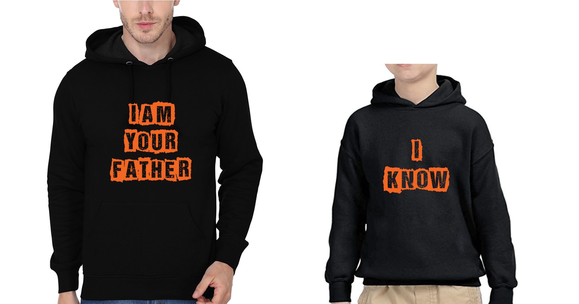 Iam Your Father I Know Father and Son Matching Hoodies- FunkyTeesClub