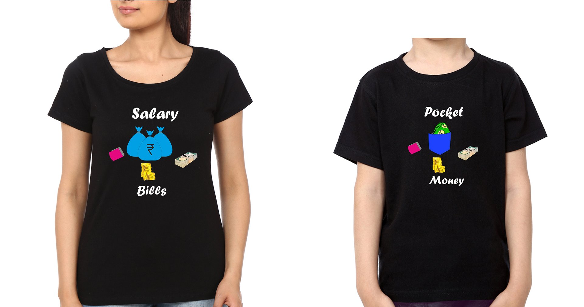 Salary Pocket Mother and Son Matching T-Shirt- FunkyTeesClub