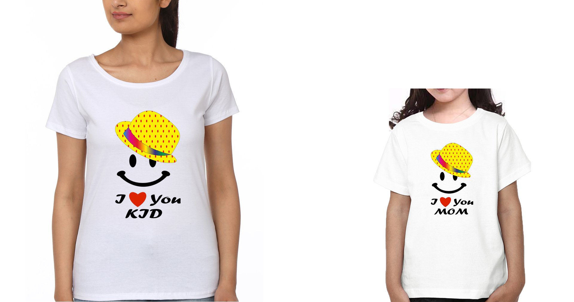 I Love You Mom I Love You Kid Mother and Daughter Matching T-Shirt- FunkyTeesClub