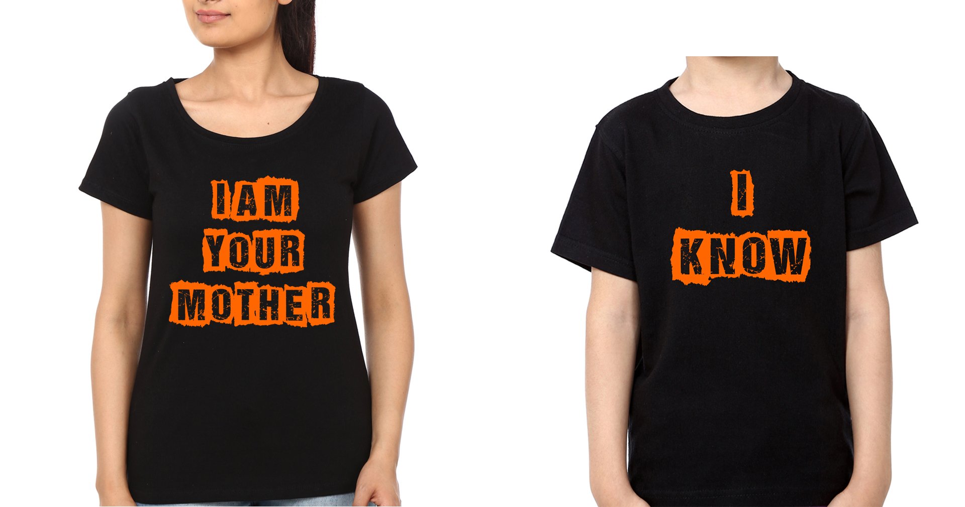 I Am Your Mother I kno Mother and Son Matching T-Shirt- FunkyTeesClub