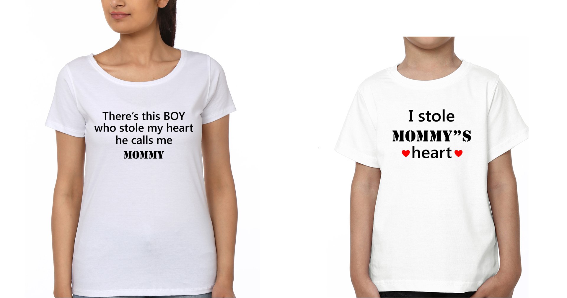I Stole Mommy's Heart Mother and Son Matching T-Shirt- FunkyTeesClub