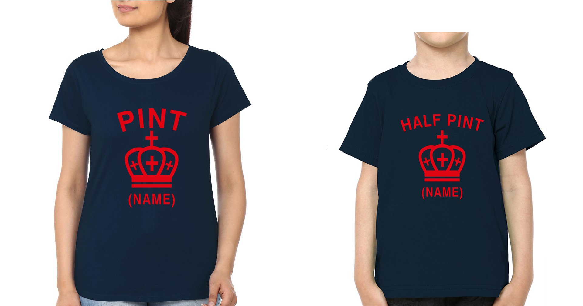 Pint Half pint Mother and Son Matching T-Shirt- FunkyTeesClub