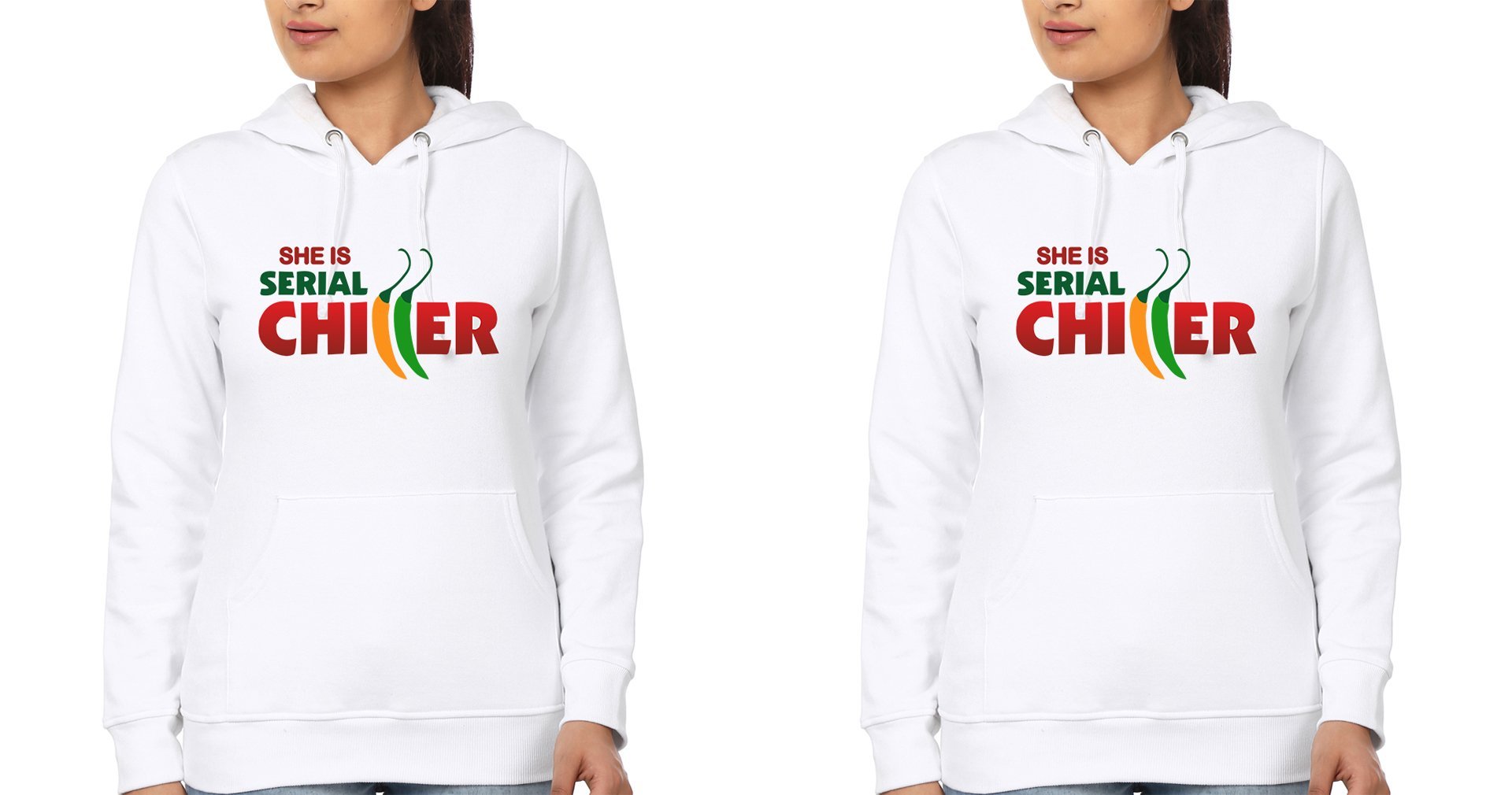 She Is Serial Chillar BFF Hoodies-FunkyTees