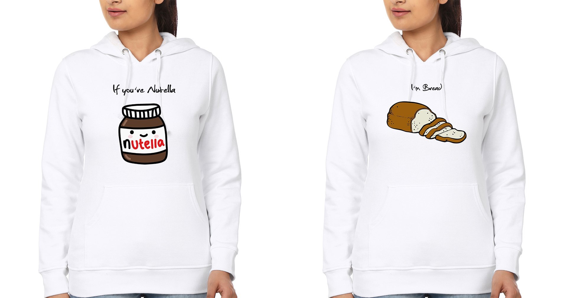 Nutella Bread BFF Hoodies-FunkyTees