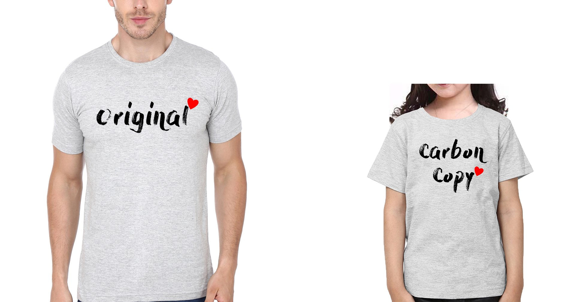 Original & Carbon Copy Father and Daughter Matching T-Shirt- FunkyTeesClub