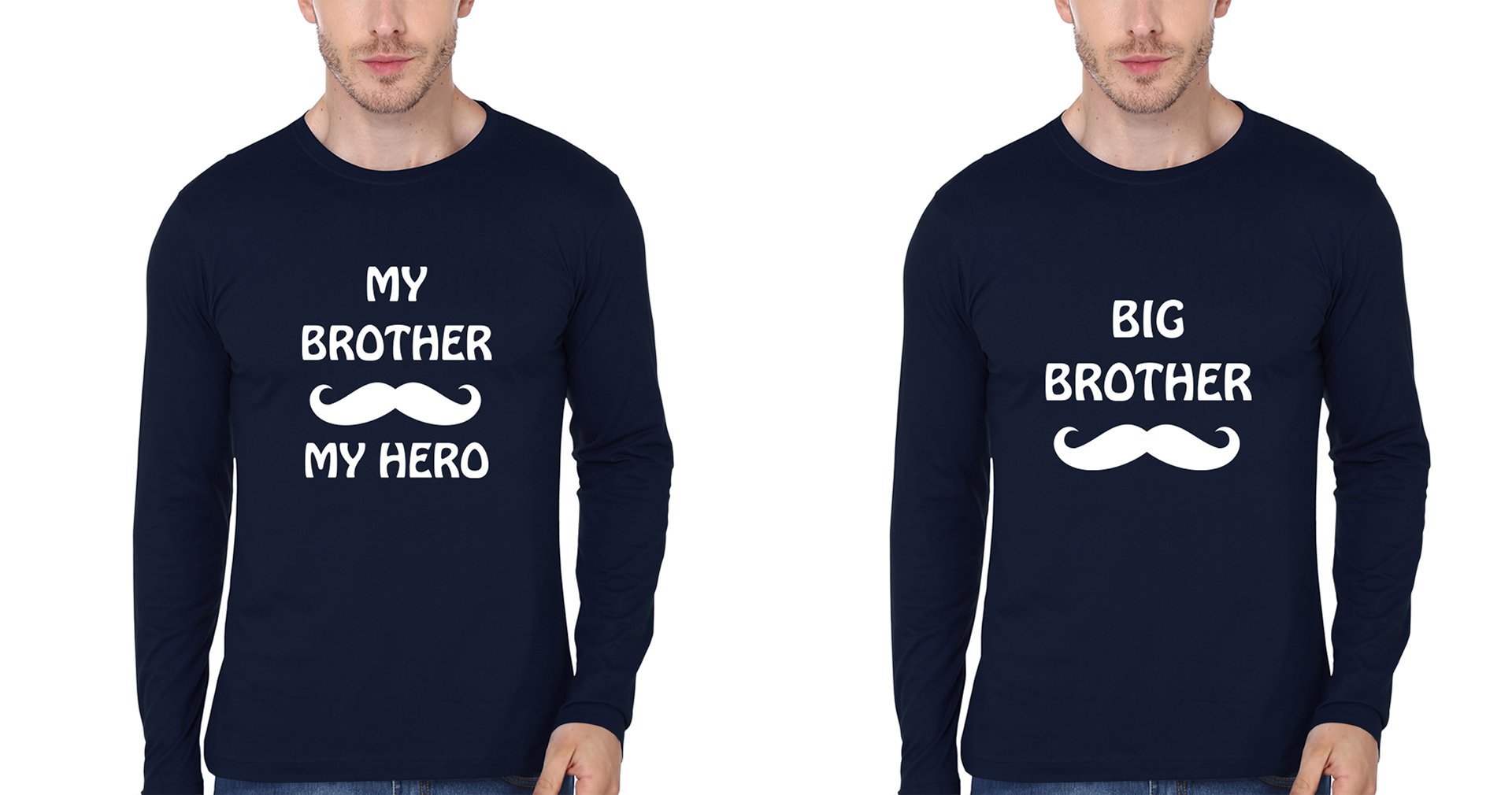 My Brother My Hero Brother-Brother Full Sleeves T-Shirts -FunkyTees