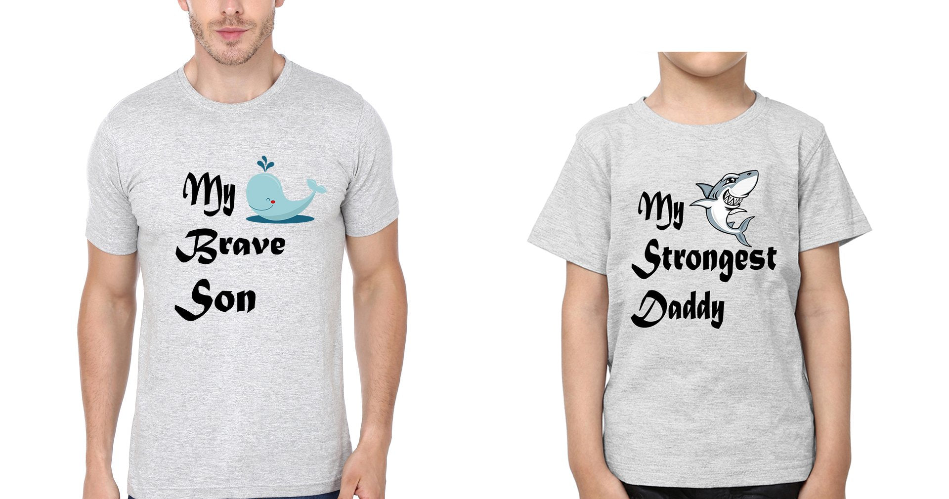 My Strongest Daddy My Brave Son Father and Son Matching T-Shirt- FunkyTeesClub