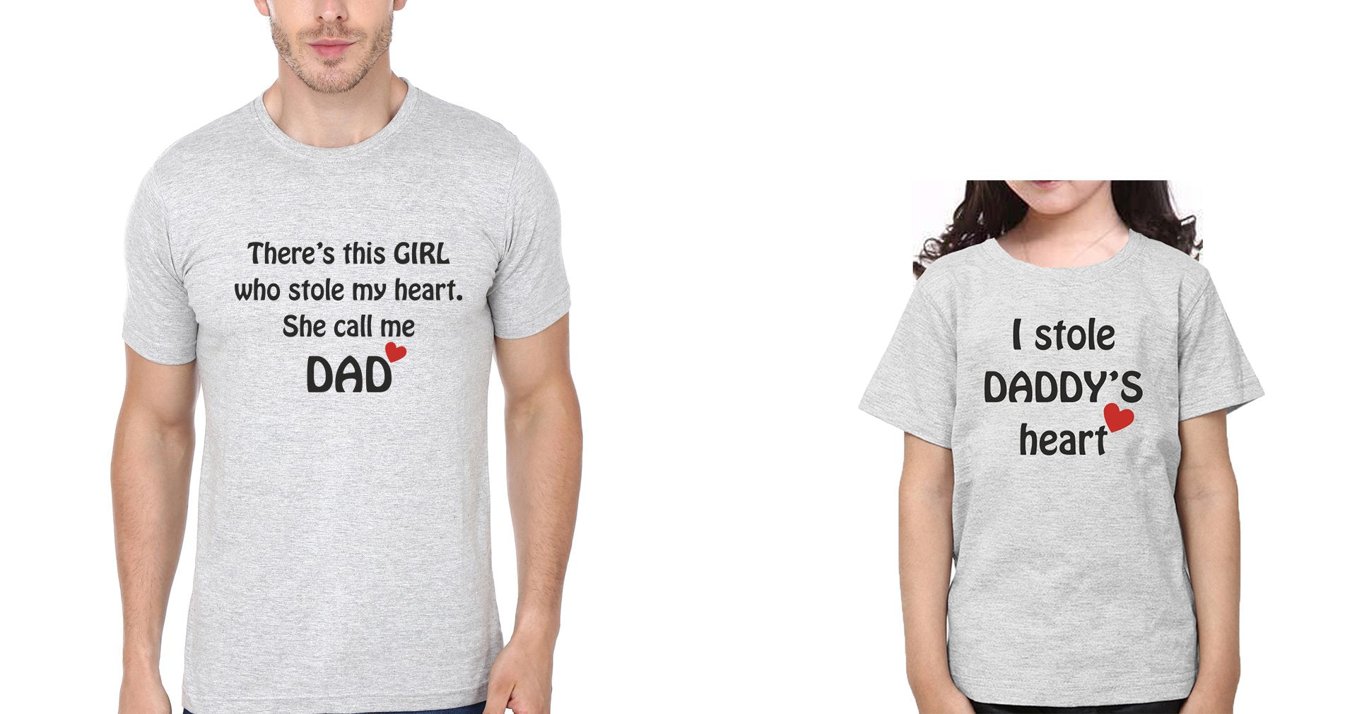 I Stole Daddy's Heart Father and Daughter Matching T-Shirt- FunkyTeesClub