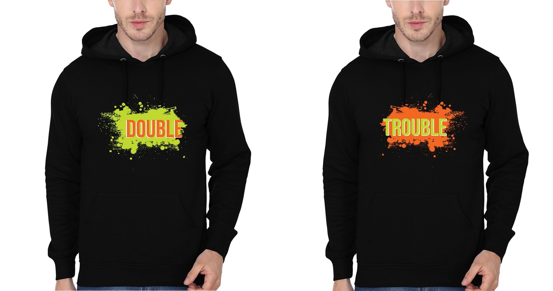 Double Trouble Brother-Brother Hoodies-FunkyTees