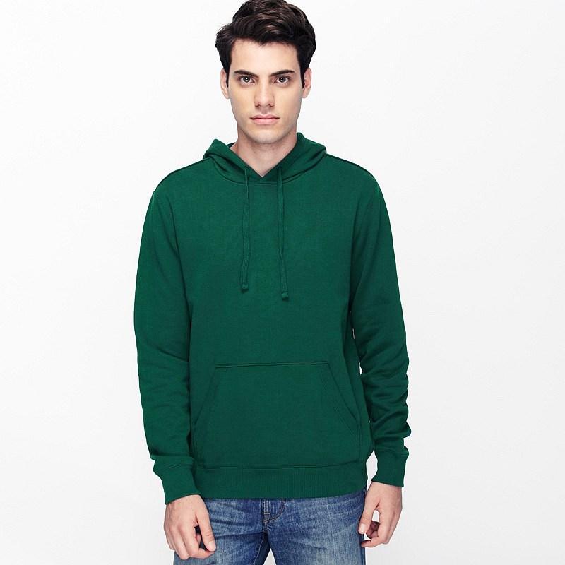 Plain Dark Green Hoodie Sweatshirt -FunkyTeesClub