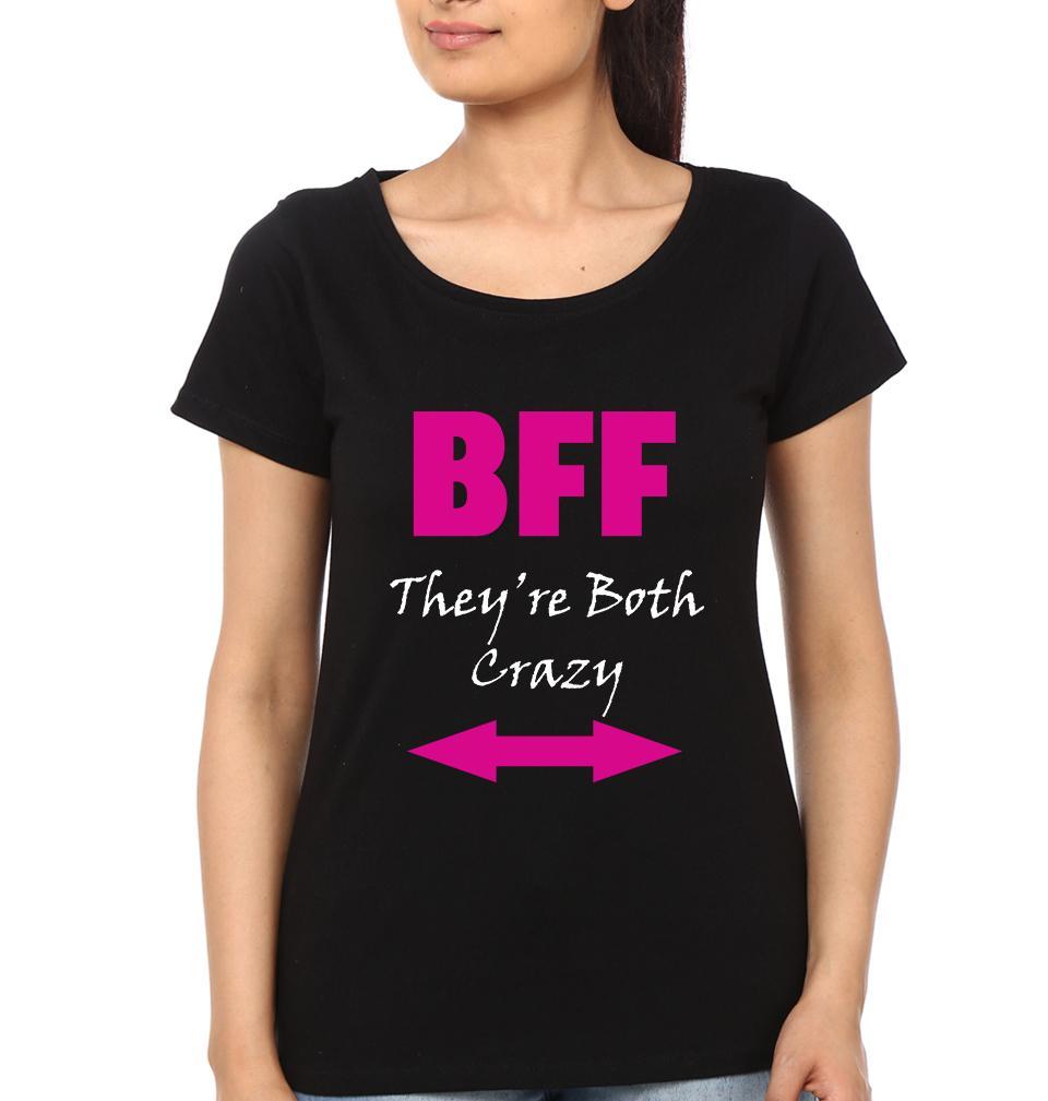 Crazy BFF Half Sleeves T-Shirts-FunkyTees