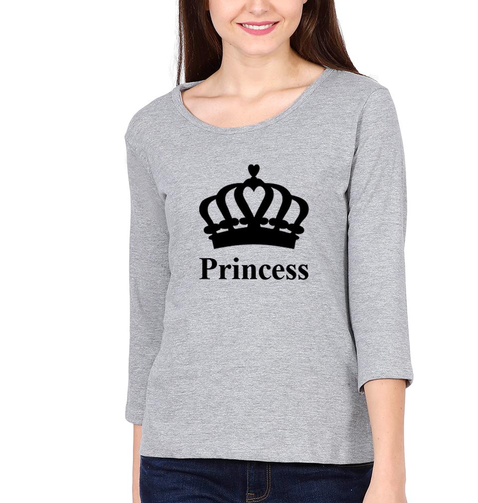 King Princess Father and Daughter Matching Full Sleeves T-Shirt- FunkyTeesClub