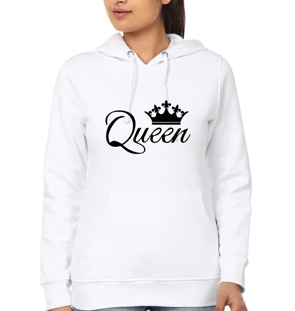 King Queen Couple Hoodie-FunkyTees