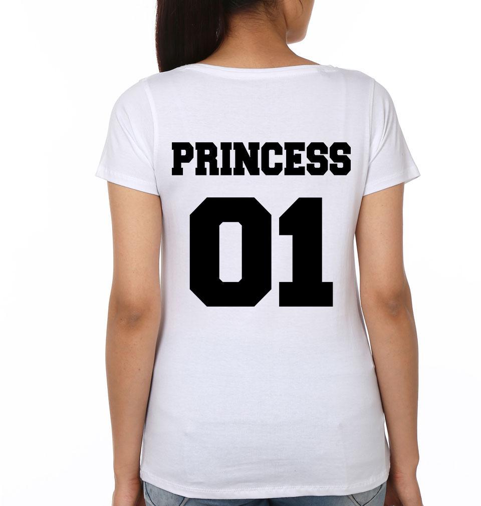 Prince Princess Couple Half Sleeves T-Shirts -FunkyTees