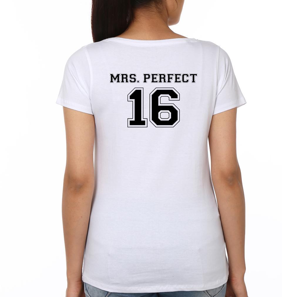 Mr. Perfect And Mrs. Perfect Couple Half Sleeves T-Shirts -FunkyTees