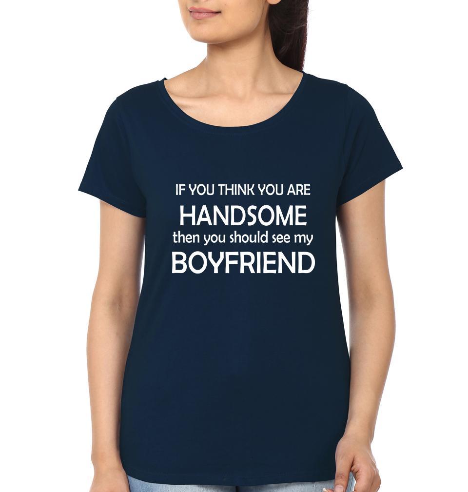 Girlfriend Boyfriend Couple Half Sleeves T-Shirts -FunkyTees