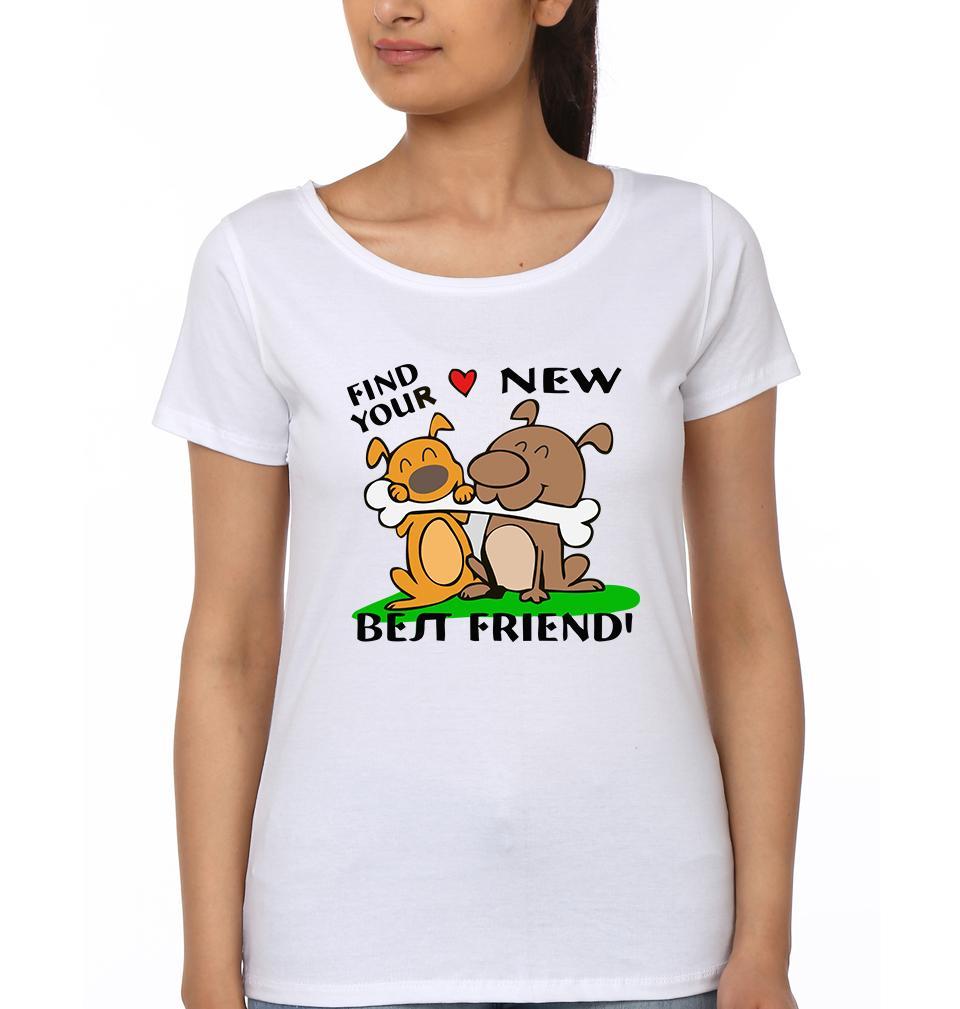 Find Your New Best friend BFF Half Sleeves T-Shirts-FunkyTees
