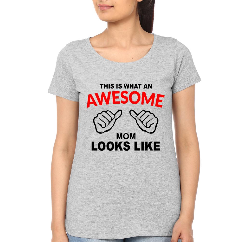 This is What An Awesome Mom Looks Like Mother and Son Matching T-Shirt- FunkyTeesClub